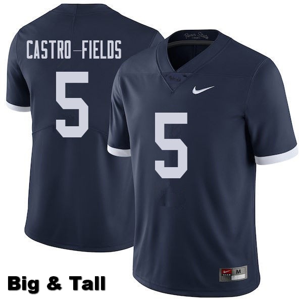 NCAA Nike Men's Penn State Nittany Lions Tariq Castro-Fields #5 College Football Authentic Throwback Big & Tall Navy Stitched Jersey NRX7798YE